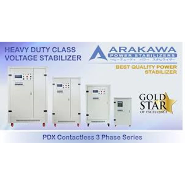 Arakawa Stabilizer 225 KVA Automatic PDX Contact 3 Phase Series