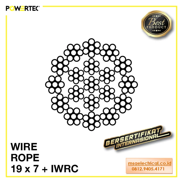 Wire Rope Sling Powertec 19×7 + IWRC Non Rotating 4 mm