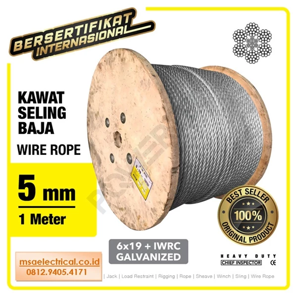 Wire Rope Sling 19×7 + IWRC Non Rotating 5 mm